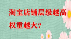淘寶店鋪層級(jí)越高權(quán)重越大